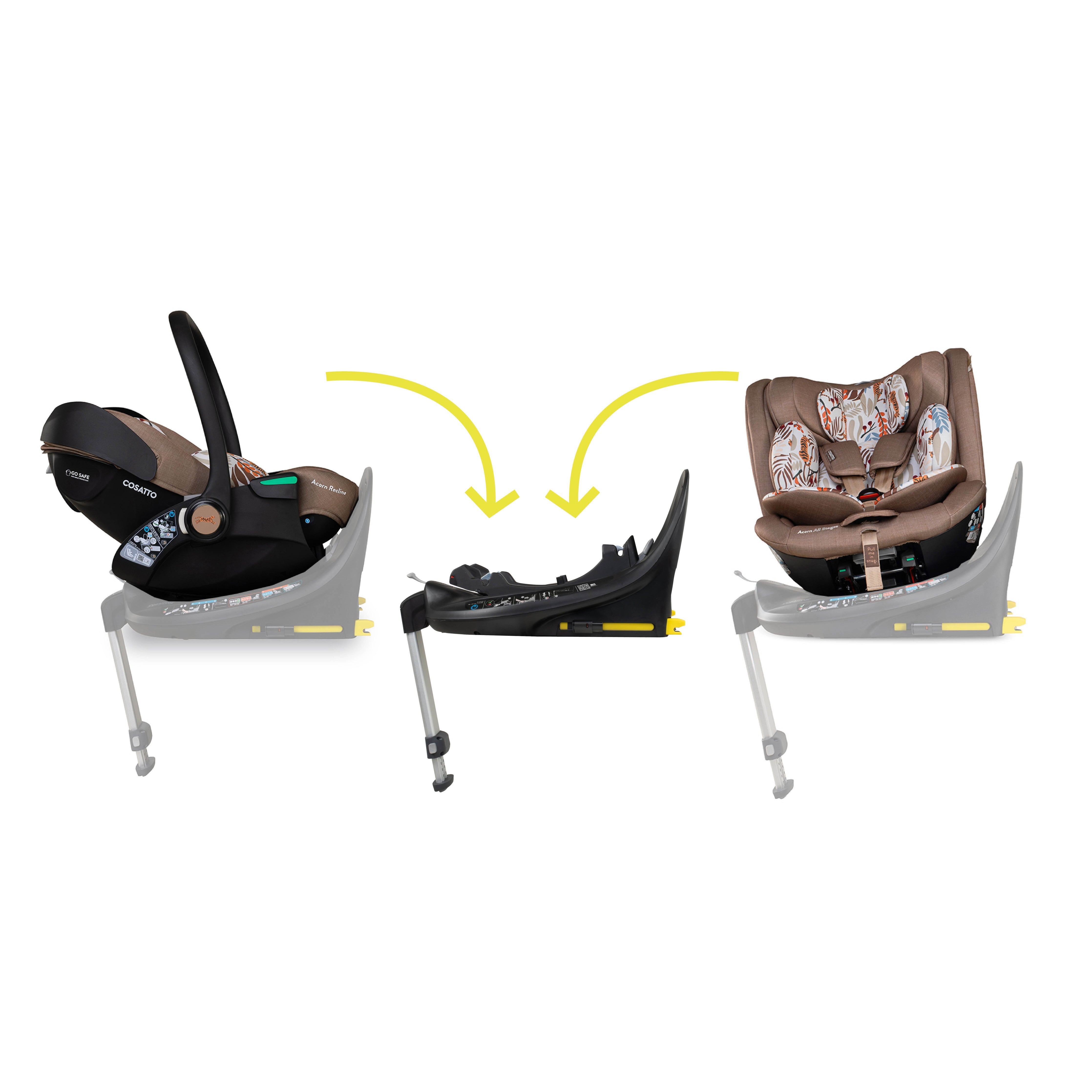 Wow 3 Special Edition Familien Set inkl. Liege-Babyschale & 0–12 J. Kindersitz - Tiger Tale