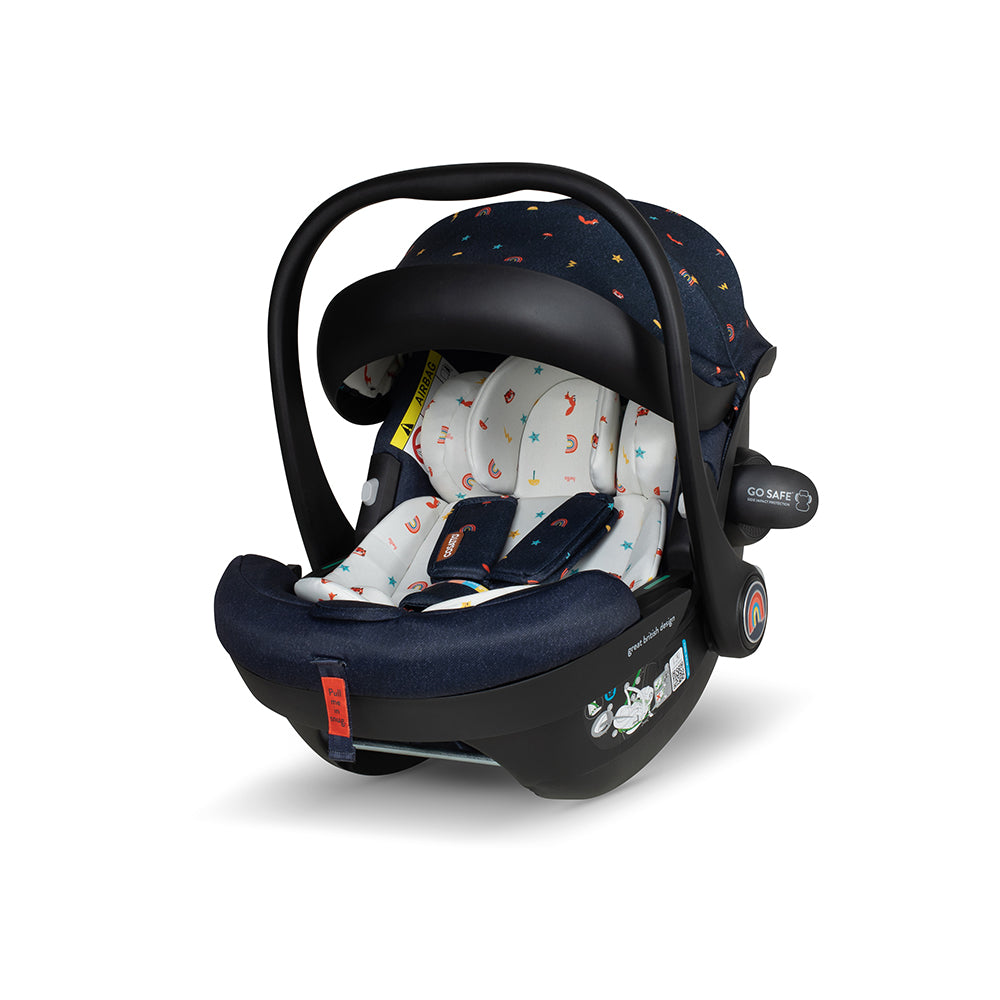 Wow 3 Kindersitz 3 in 1 Set mit Isofix Basis - Doodle Days