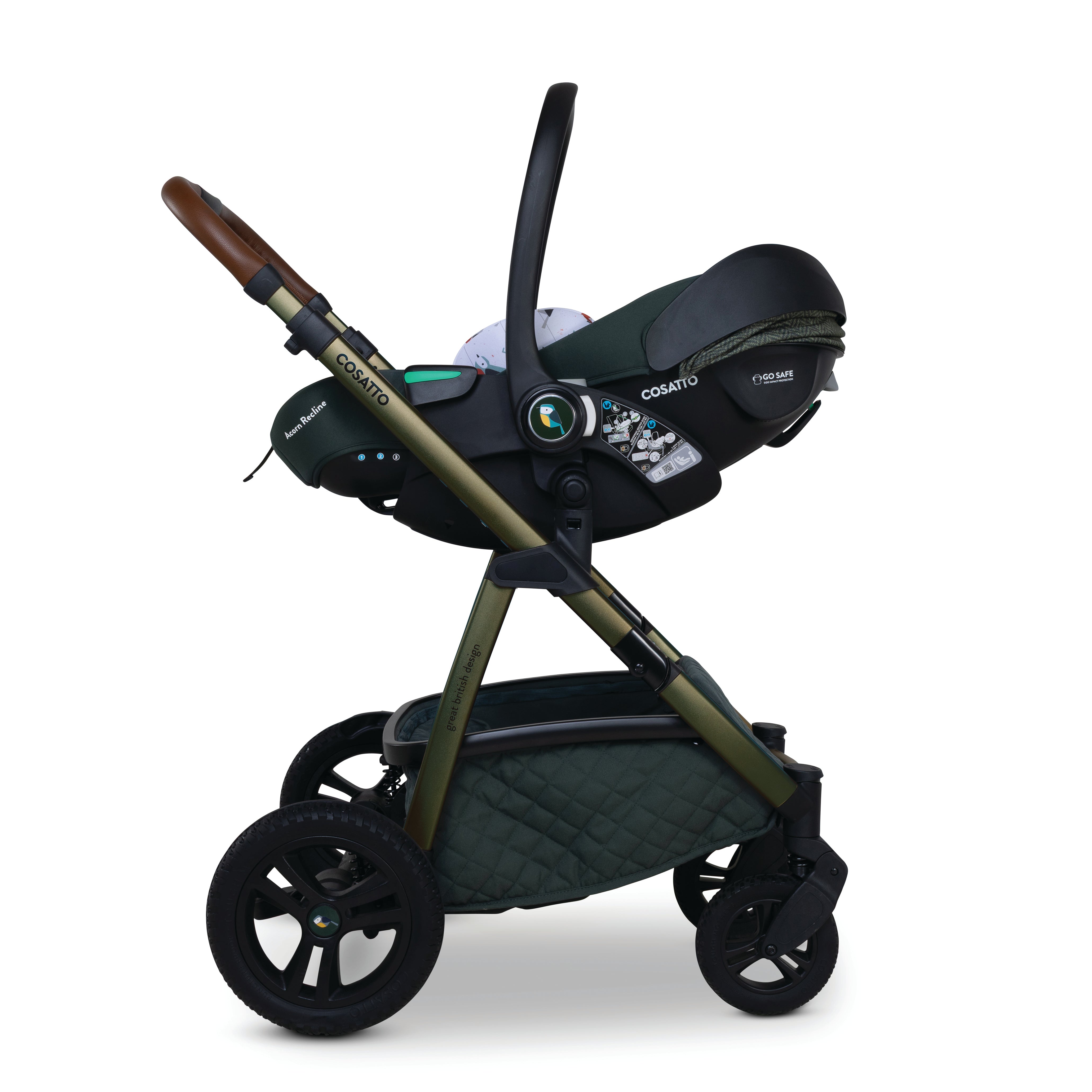 Wow 3 Gesamt-Set inkl. Babyschale mit Liegefunktion - Bureau