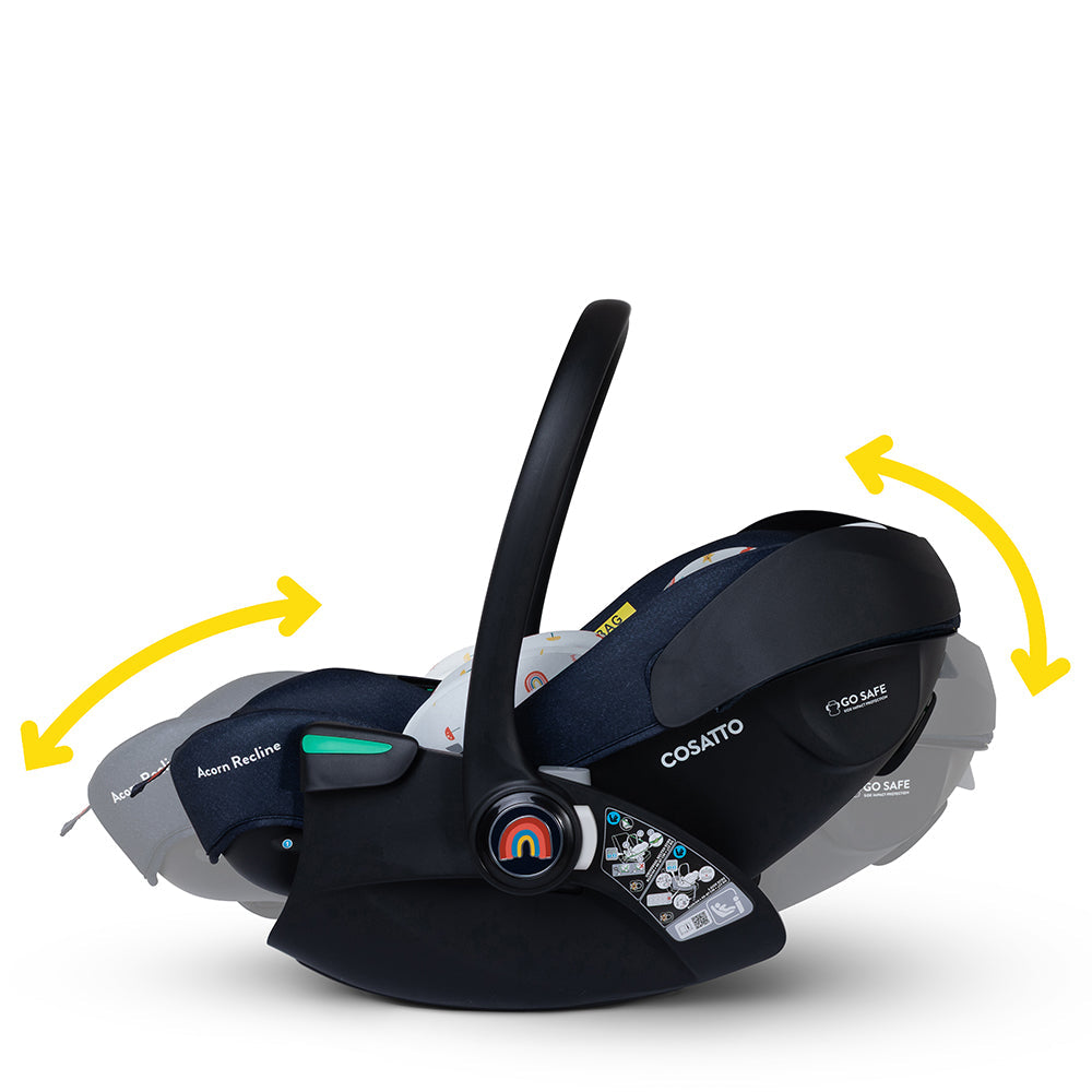 Wow 3 Gesamt-Set inkl. Babyschale mit Liegefunktion - Doodle Days