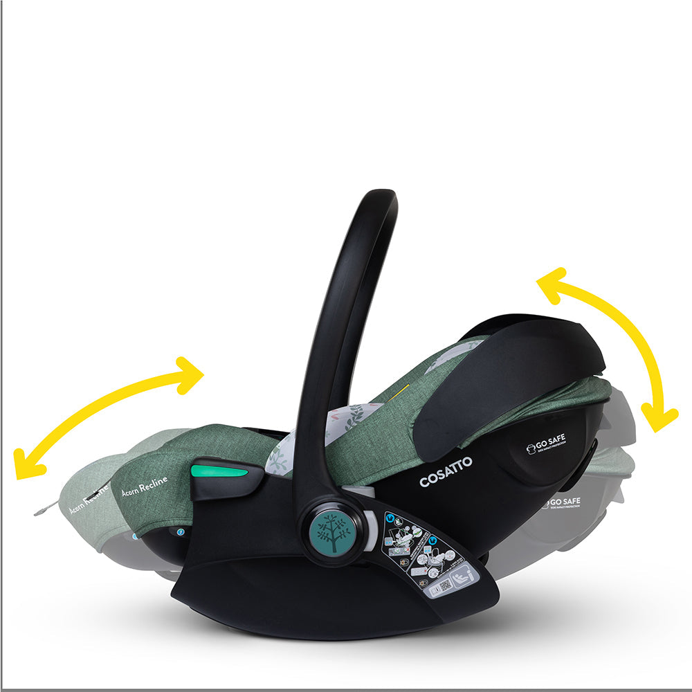 Wow 3 Gesamt-Set inkl. Babyschale mit Liegefunktion - Meadow