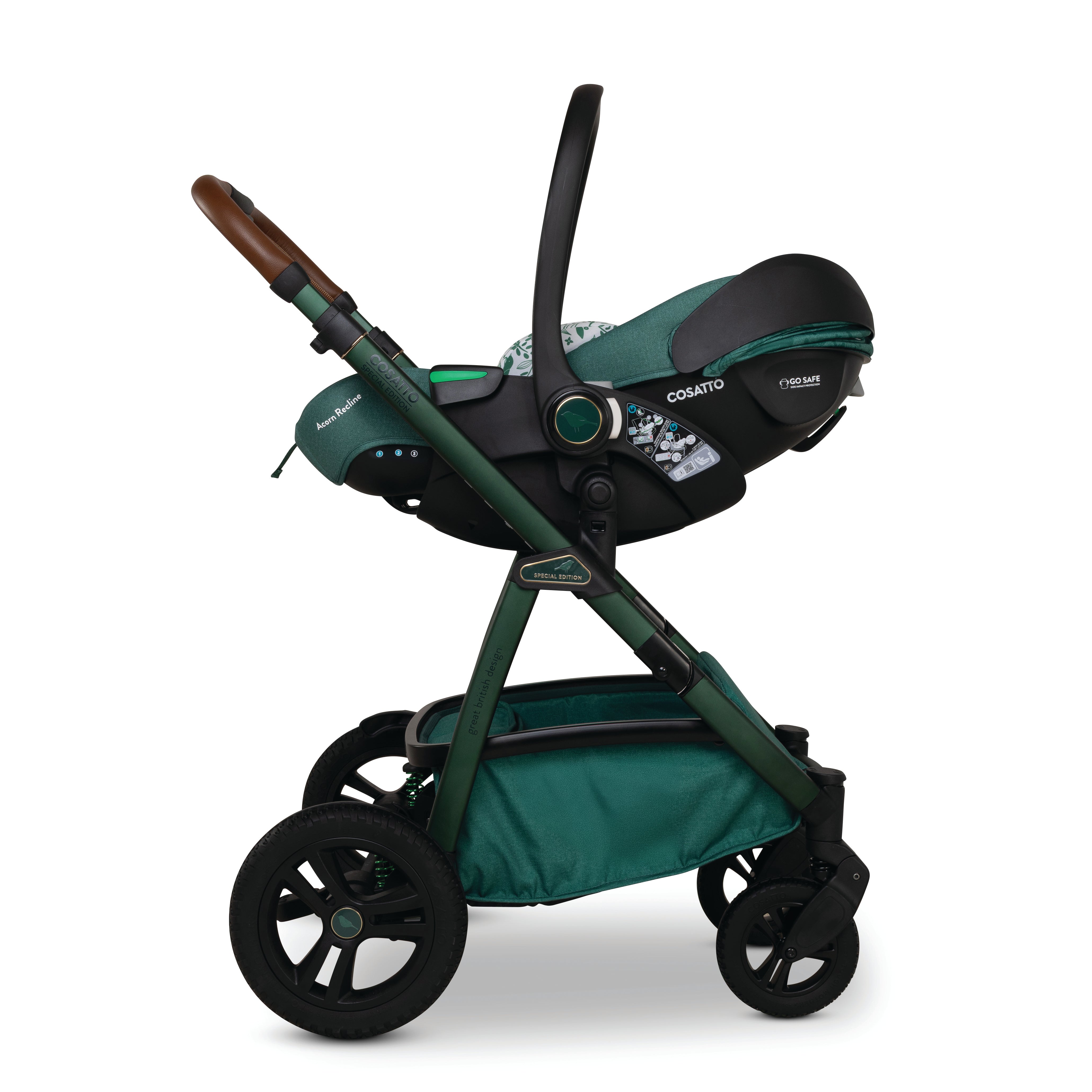 Wow 3 Special Edition Gesamt-Set inkl. Babyschale mit Liegefunktion - Wildwood