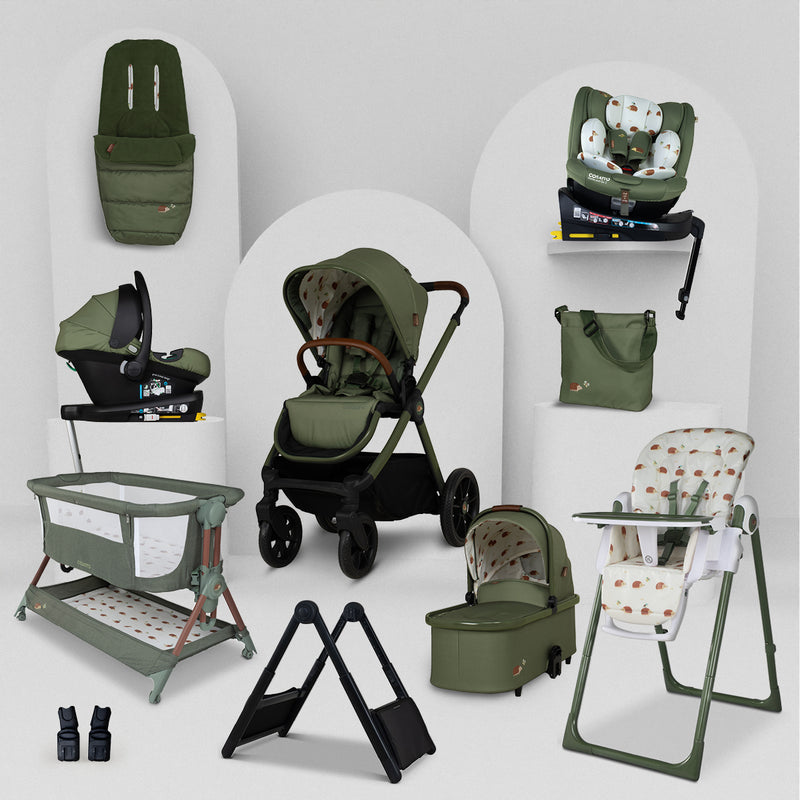 Giggle 4 Mega Set 3-in-1 mit Hochstuhl & Beistellbett - Hoglet