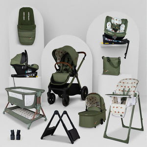 Giggle 4 Mega Set 3-in-1 mit Hochstuhl & Beistellbett - Hoglet