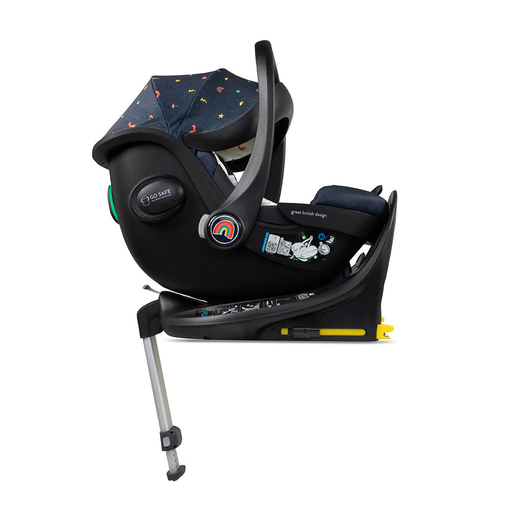 Wow 3 Kindersitz 3 in 1 Set mit Isofix Basis - Doodle Days