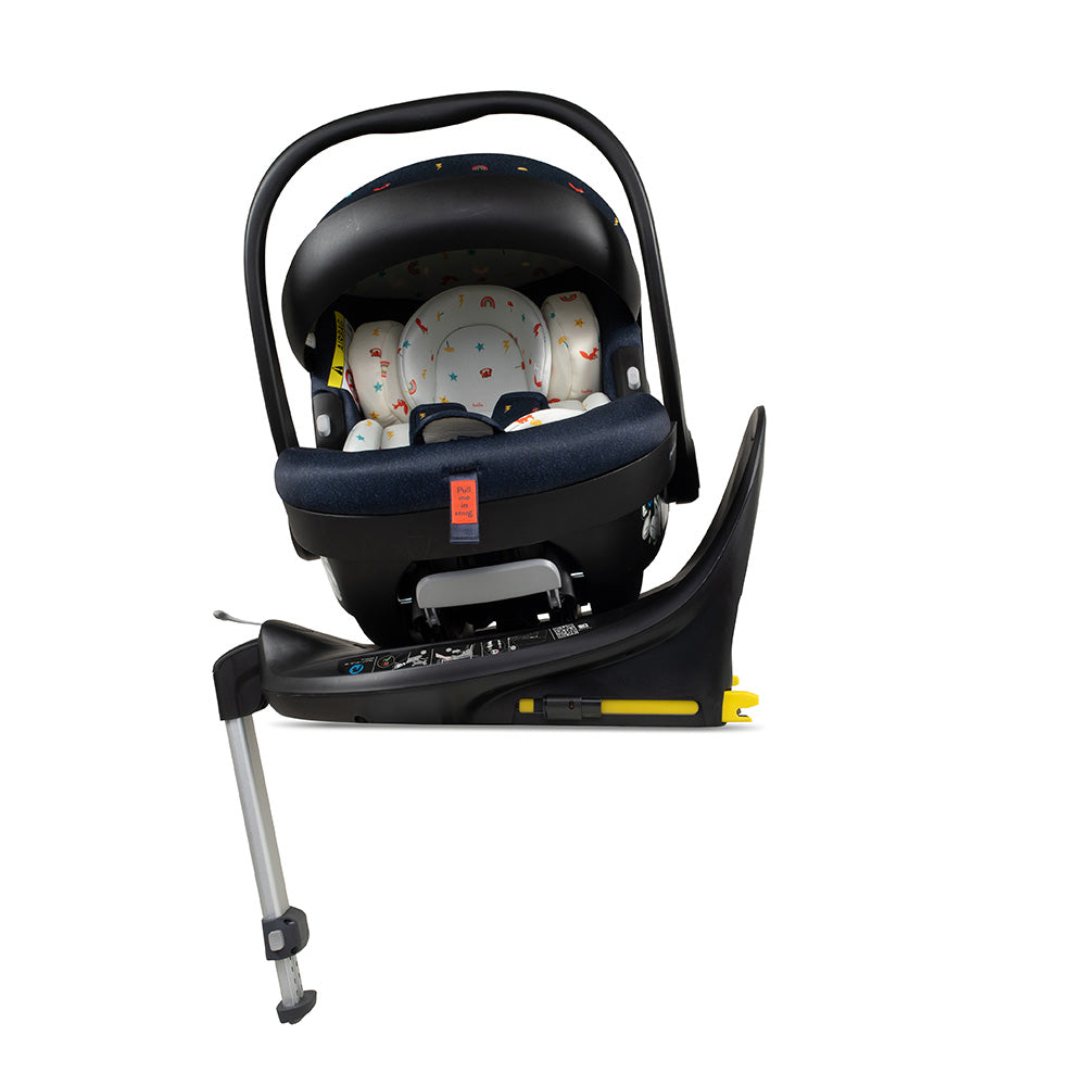Wow 3 Kindersitz 3 in 1 Set mit Isofix Basis - Doodle Days