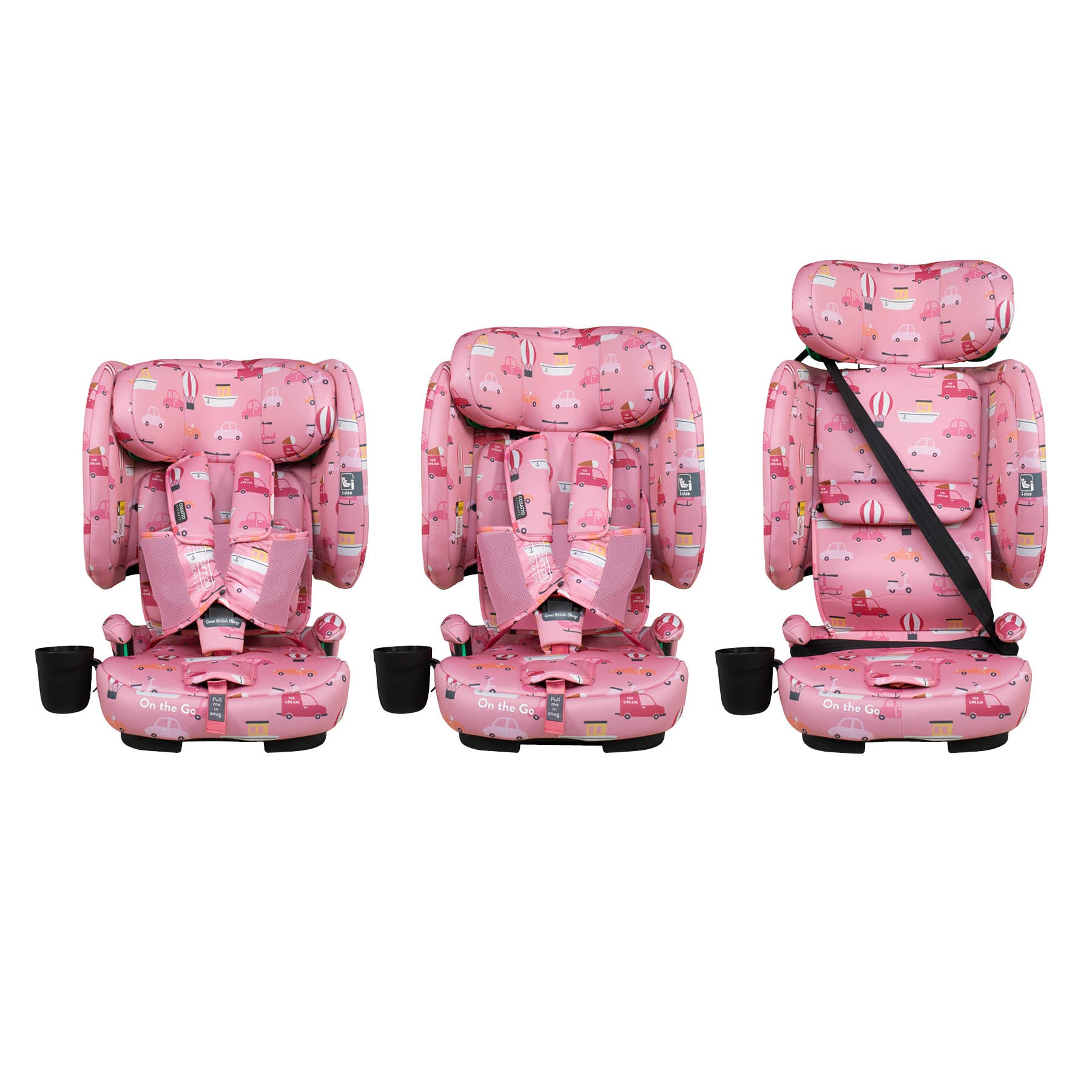 On The Go i-Size Reisekindersitz - Itchy Feet Rosy
