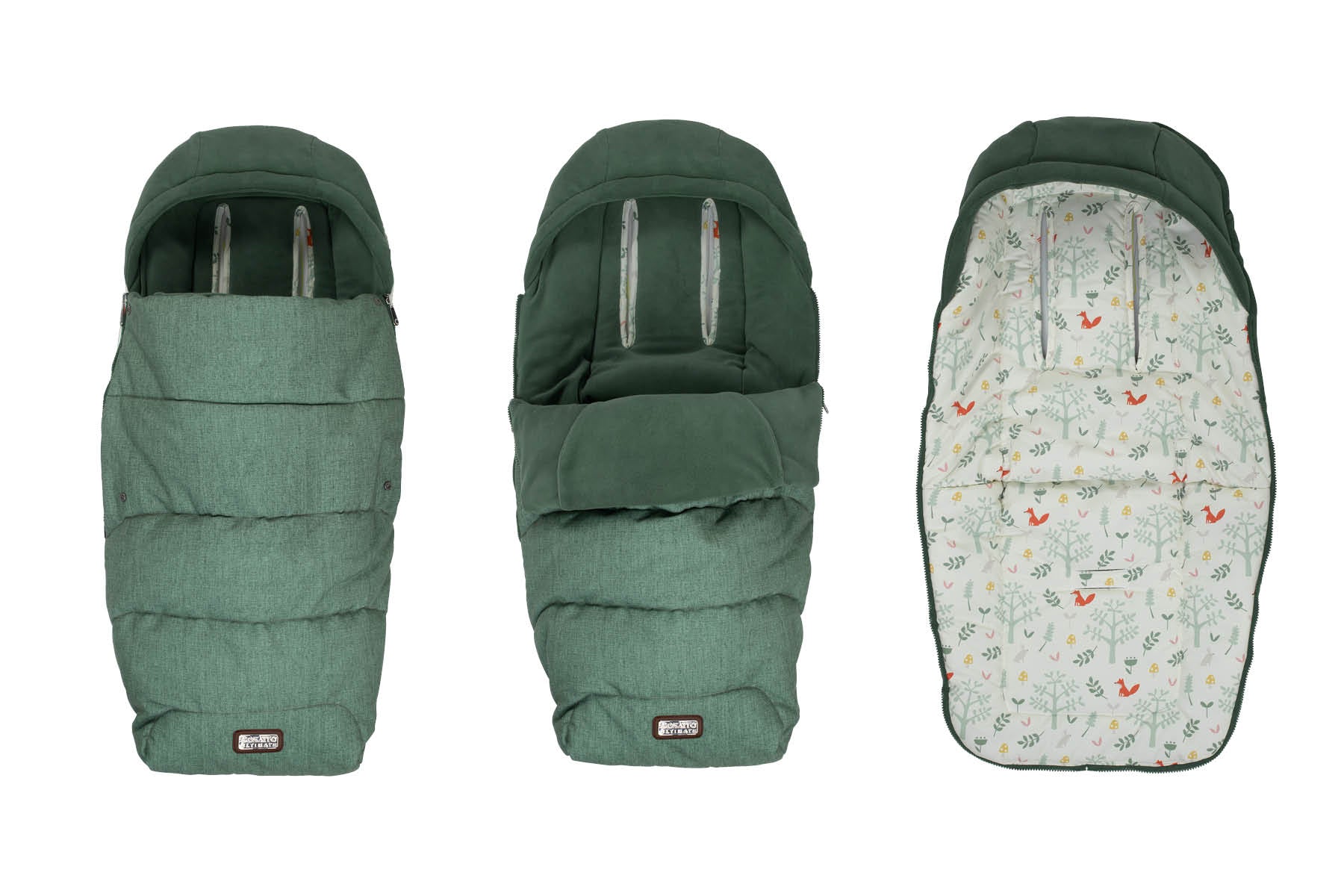 Wow 3 Gesamt-Set inkl. Babyschale mit Liegefunktion - Meadow