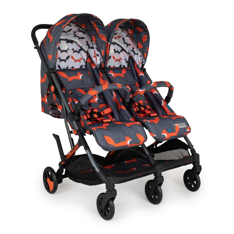 Woosh Double Doppelbuggy - Charcoal Mister Fox - Cosatto Deutschland