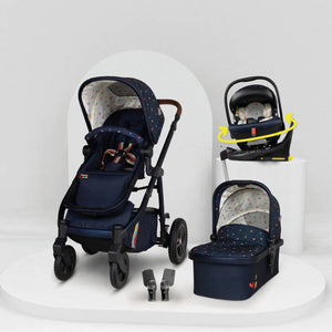 Wow 3 Kindersitz 3 in 1 Set mit Isofix Basis - Doodle Days