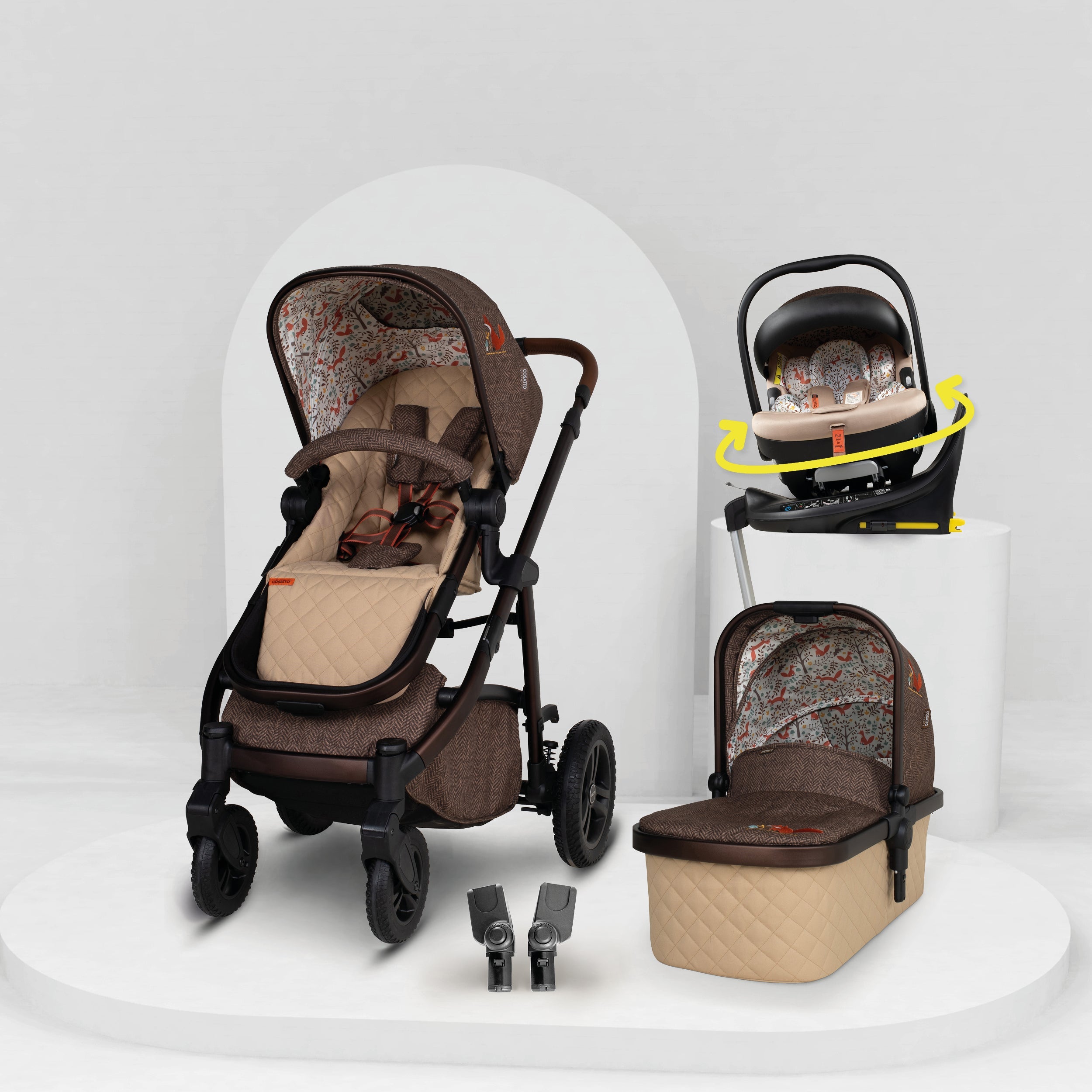 Wow 3 Kindersitz 3 in 1 Set mit Isofix Basis - Foxford Hall