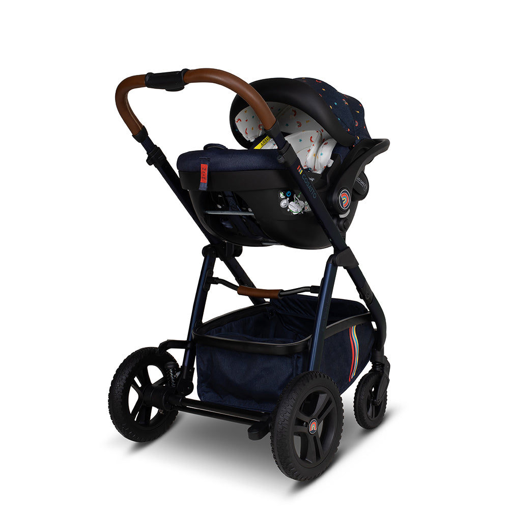 Wow 3 Kindersitz 3 in 1 Set mit Isofix Basis - Doodle Days