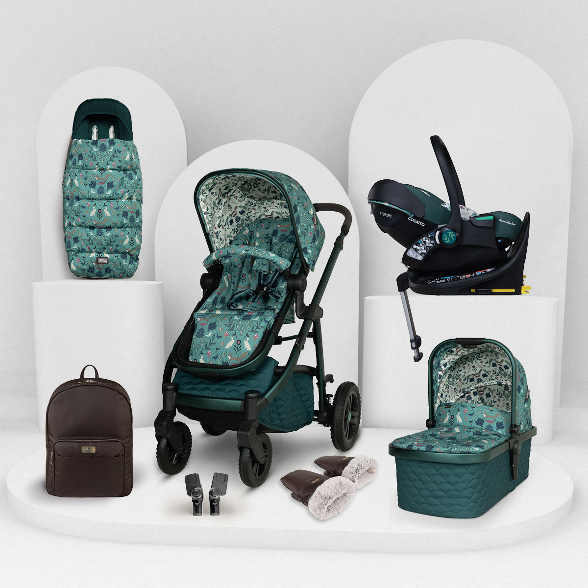 Wow 3 Gesamt-Set inkl. Babyschale mit Liegefunktion - Masquerade