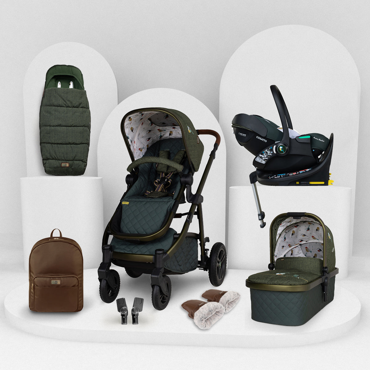 Wow 3 Gesamt-Set inkl. Babyschale mit Liegefunktion - Bureau