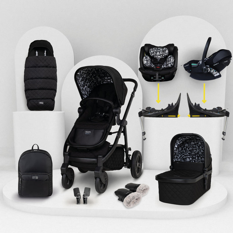 Wow 3 Familien Set inkl. Liege-Babyschale & 0–12 J. Kindersitz - Silhouette