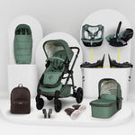 Wow 3 Familien Set inkl. Liege-Babyschale & 0-12 J. Kindersitz - Meadow