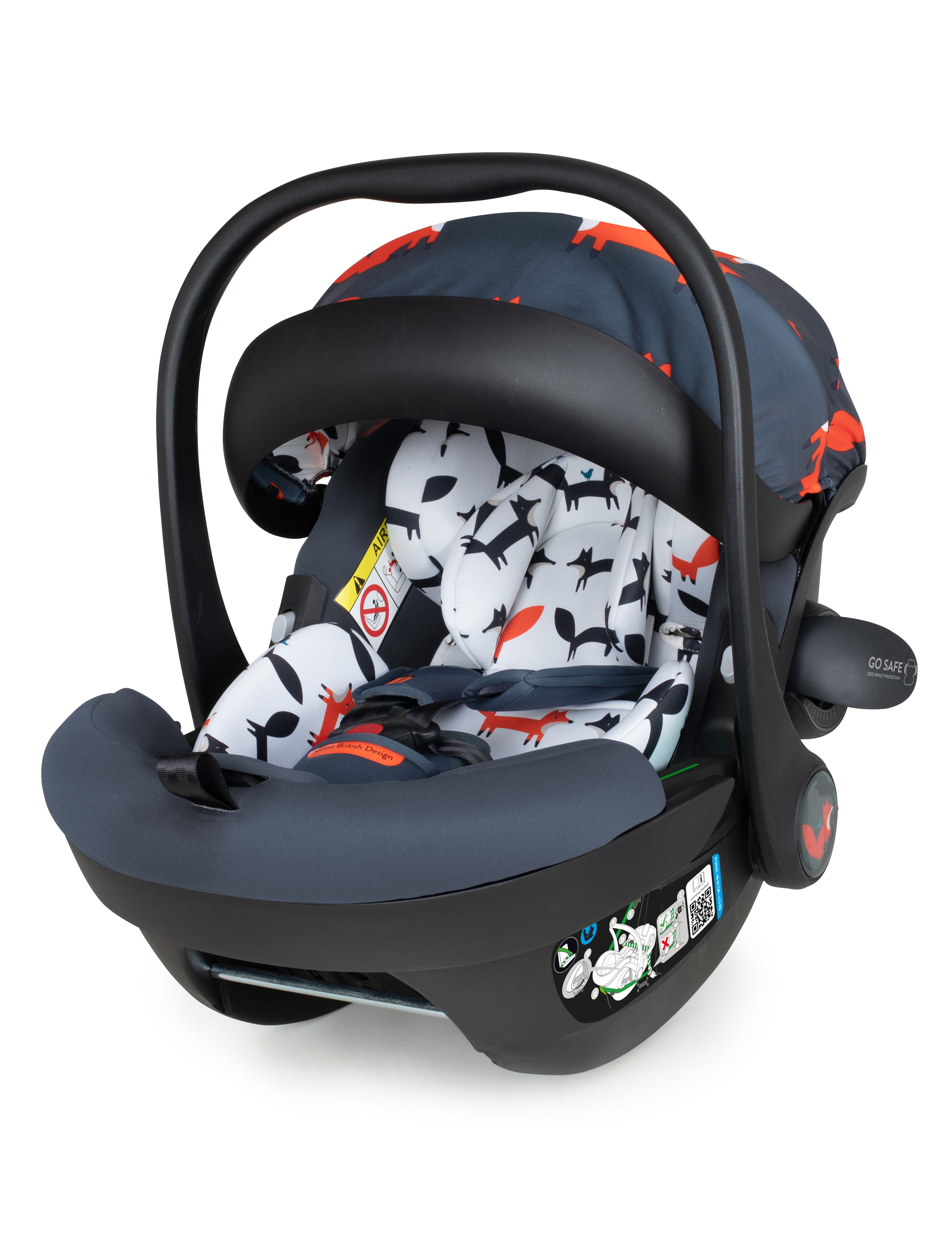 Wow 2 mit Kindersitz Set - Charcoal Mister Fox