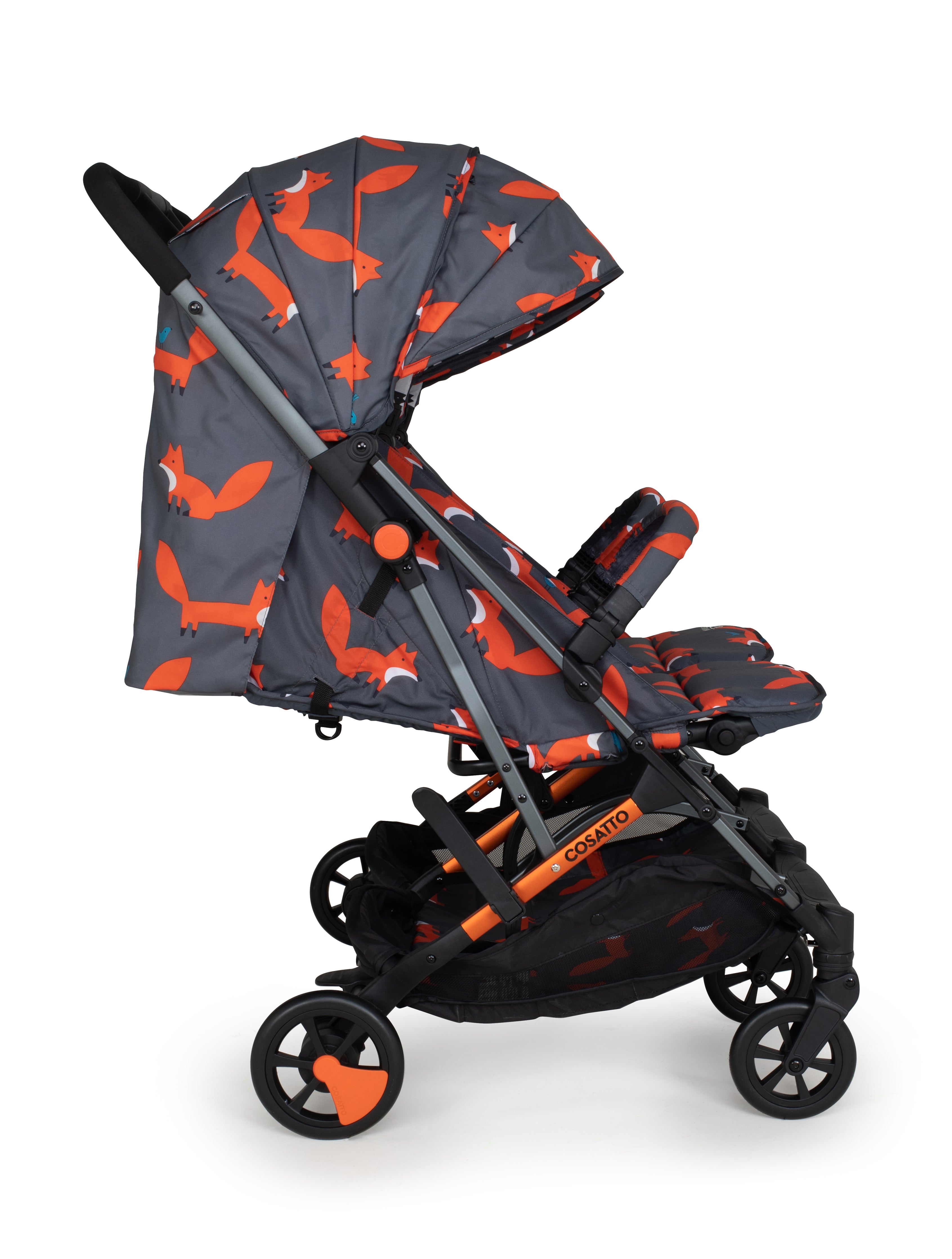 Woosh Double Doppelbuggy Charcoal Mister Fox