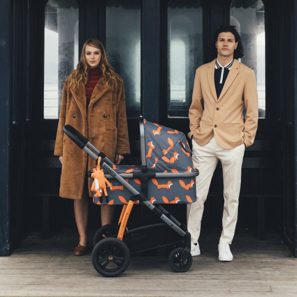 Wow 2 mit Kindersitz Set - Charcoal Mister Fox