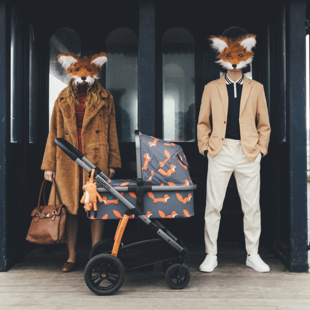 Wow 2 mit Kindersitz Set - Charcoal Mister Fox