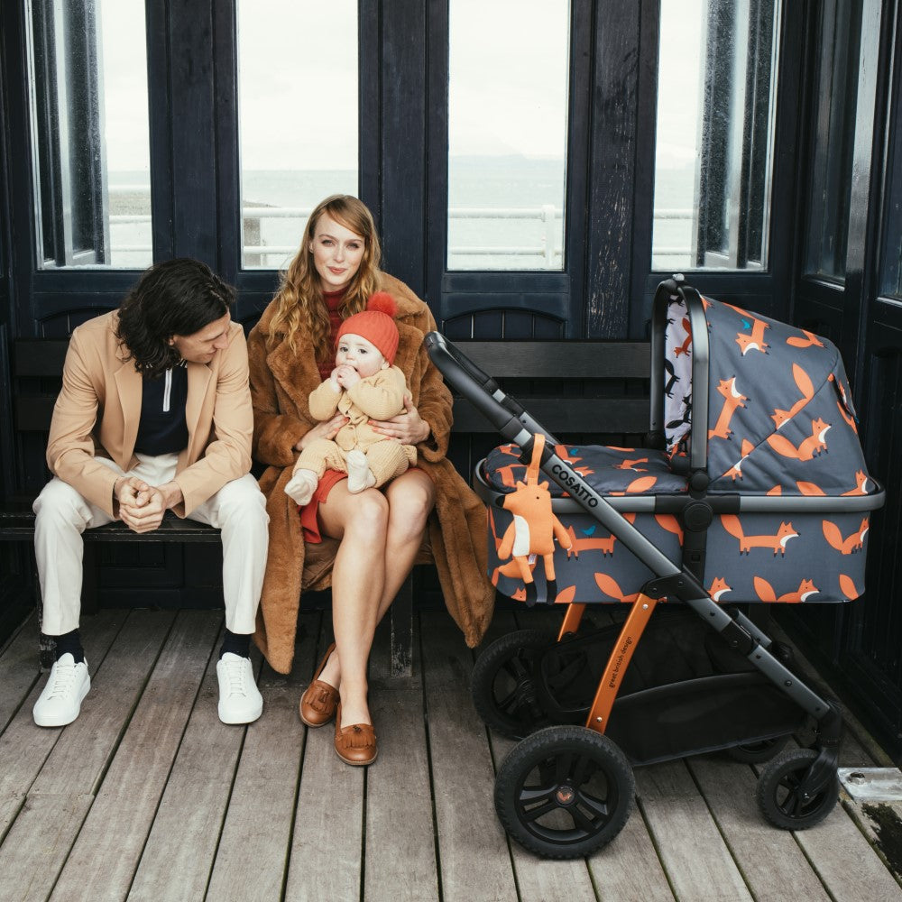 Wow 2 mit Kindersitz Set - Charcoal Mister Fox